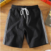 Solid Black Waterproof Beach Shorts